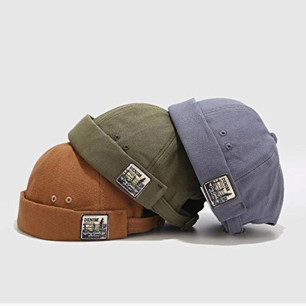 4 pieces Mongous: men’s cotton patch brimless skullcaps 4-packs